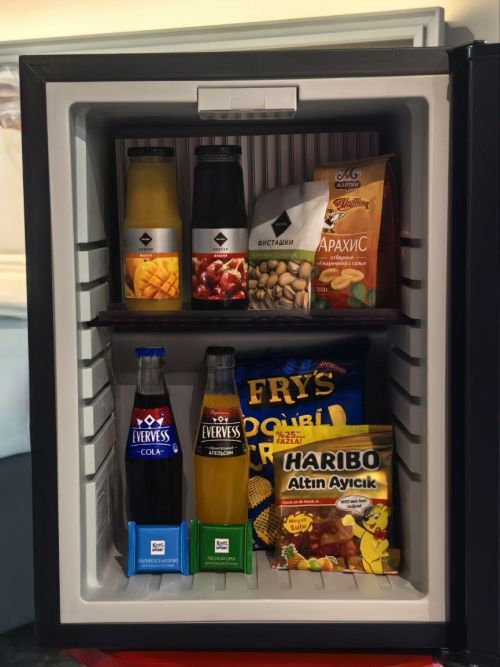 A full mini-bar in the room